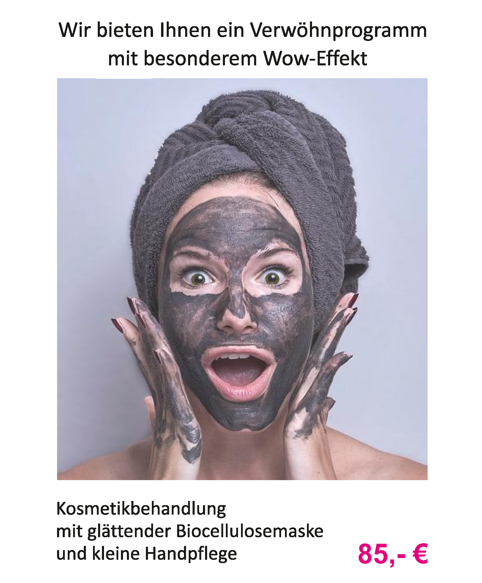 Kosmetikprogramm Wellness Gesichtsmaske